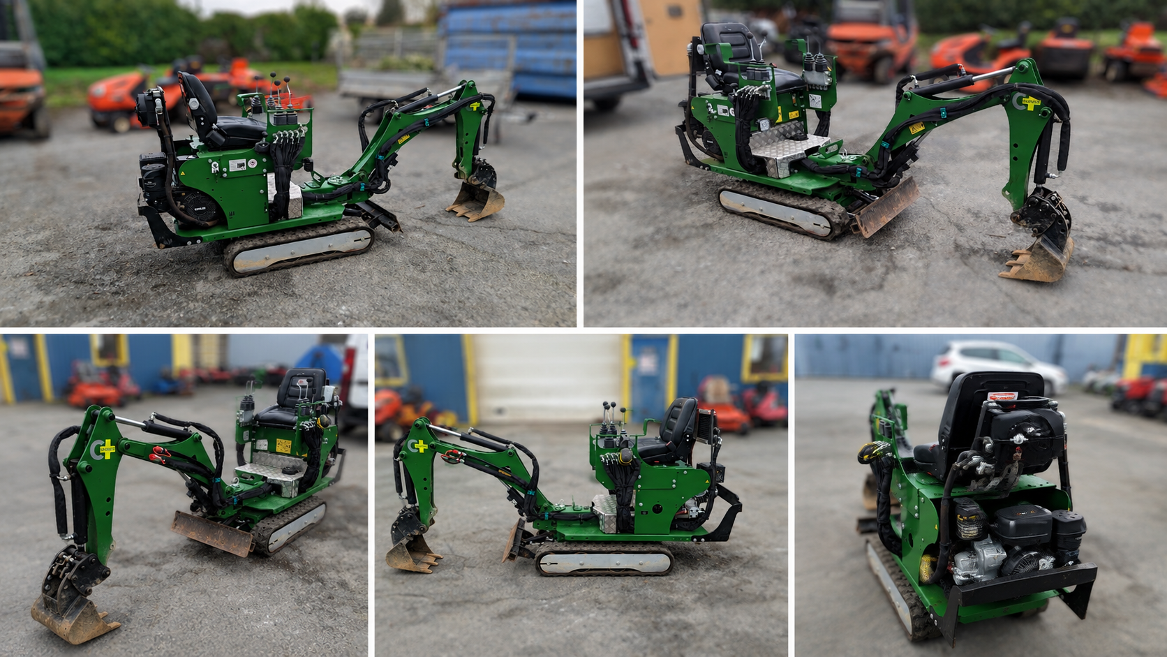 Mini pelle compacte 425 kg pour petit terrassement et accès étroits